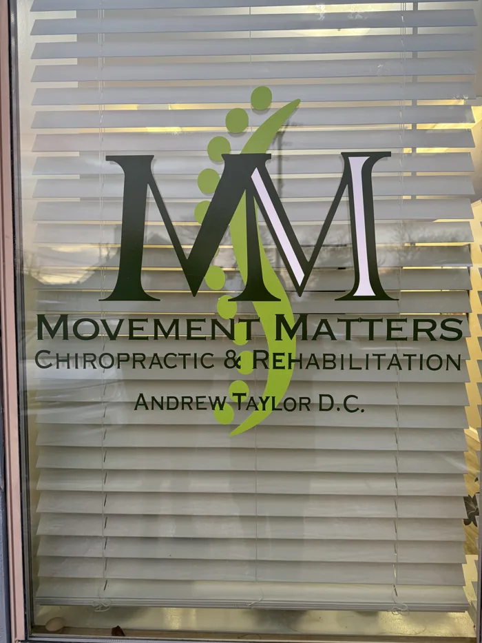 Movement Matters window lettering